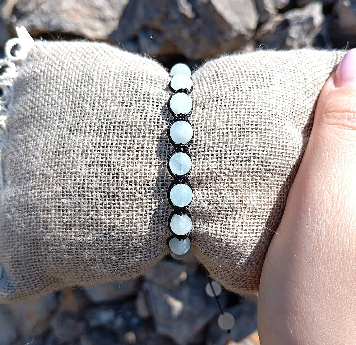 Bracciale Tibetano Acquamarina