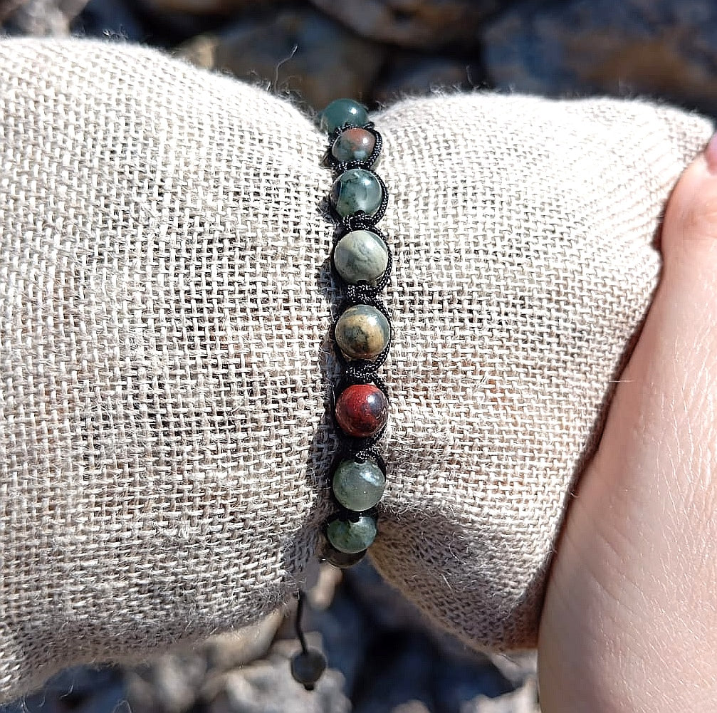 Bracciale Tibetano Diaspro Eliotropio