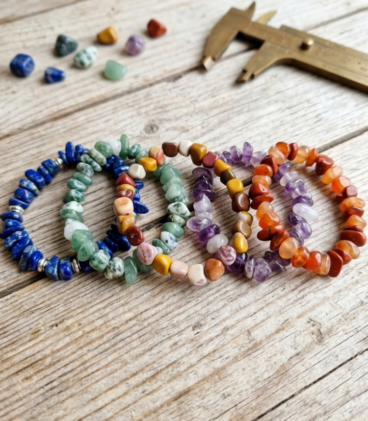 Bracciali con ciottolini in pietra