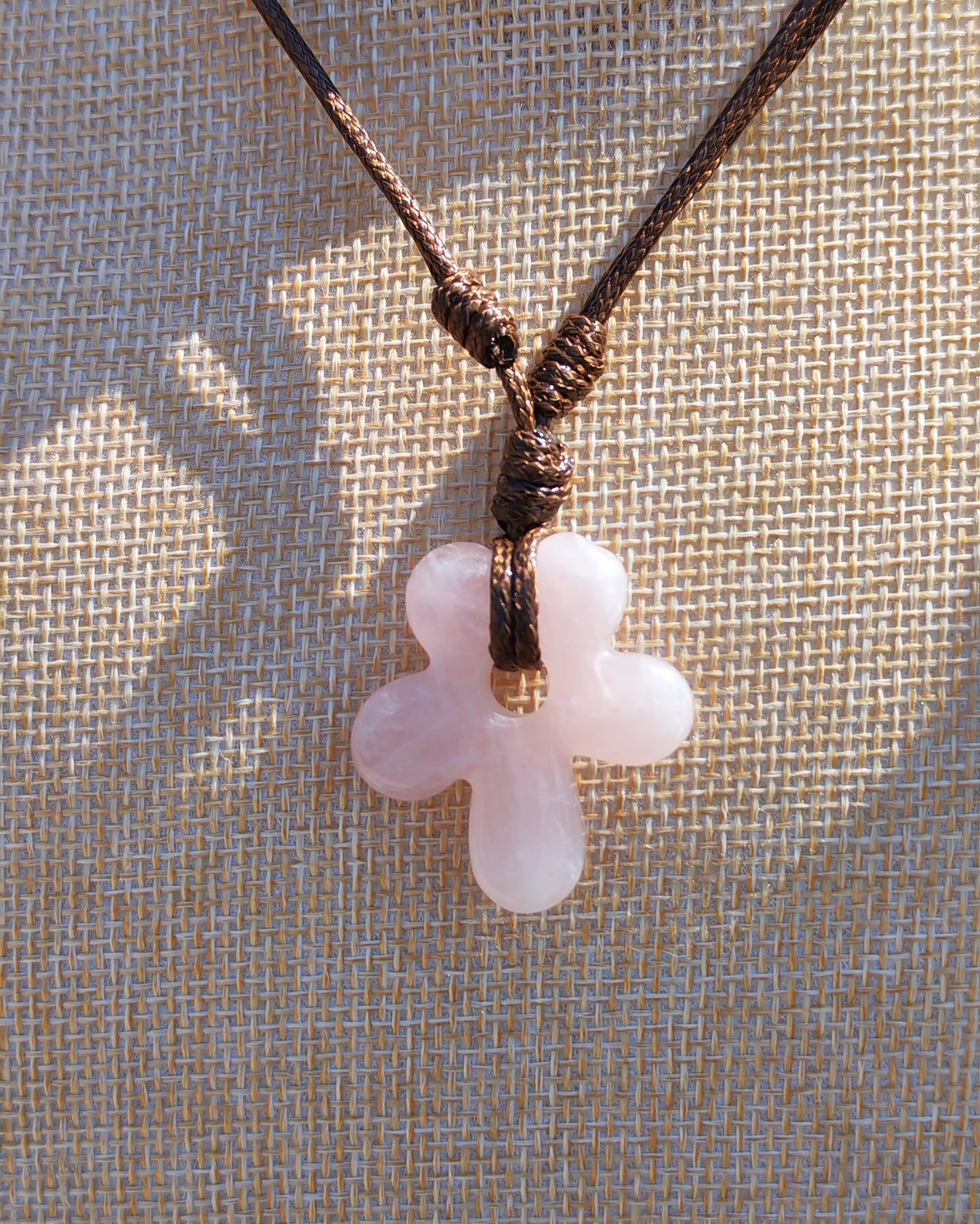 Collana Fiore Quarzo Rosa (Amore Incondizionato)