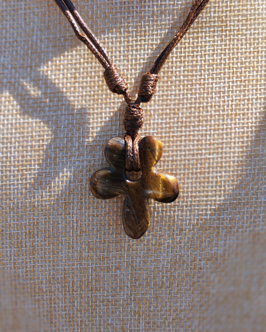 Ciondolo Fiore Occhio di Tigre (Coraggio e Chiarezza)