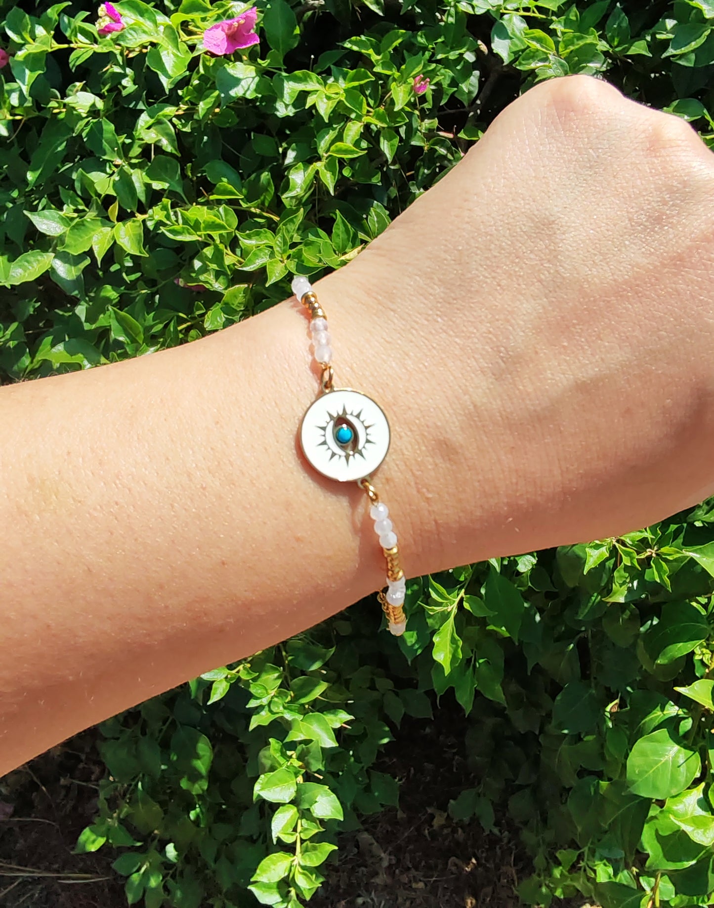 Bracciale Medaglione di Protezione Pietra di Luna