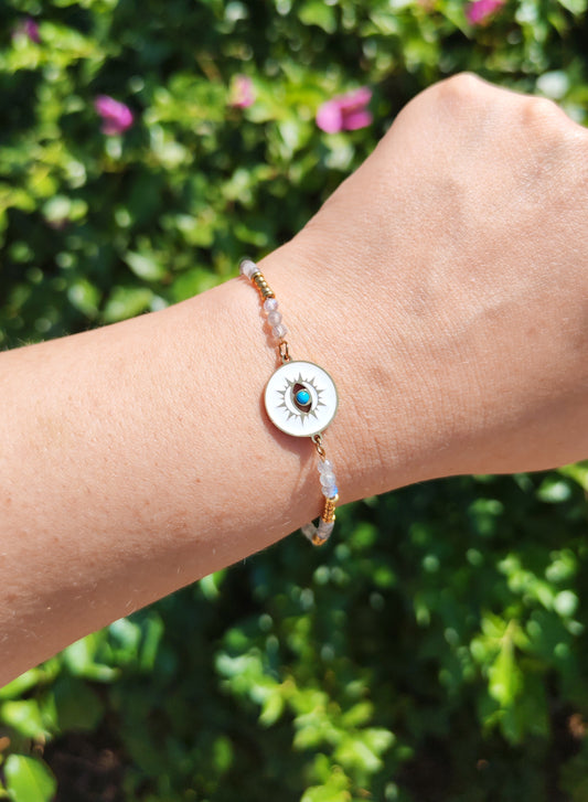 Bracciale Medaglione di Protezione Labradorite