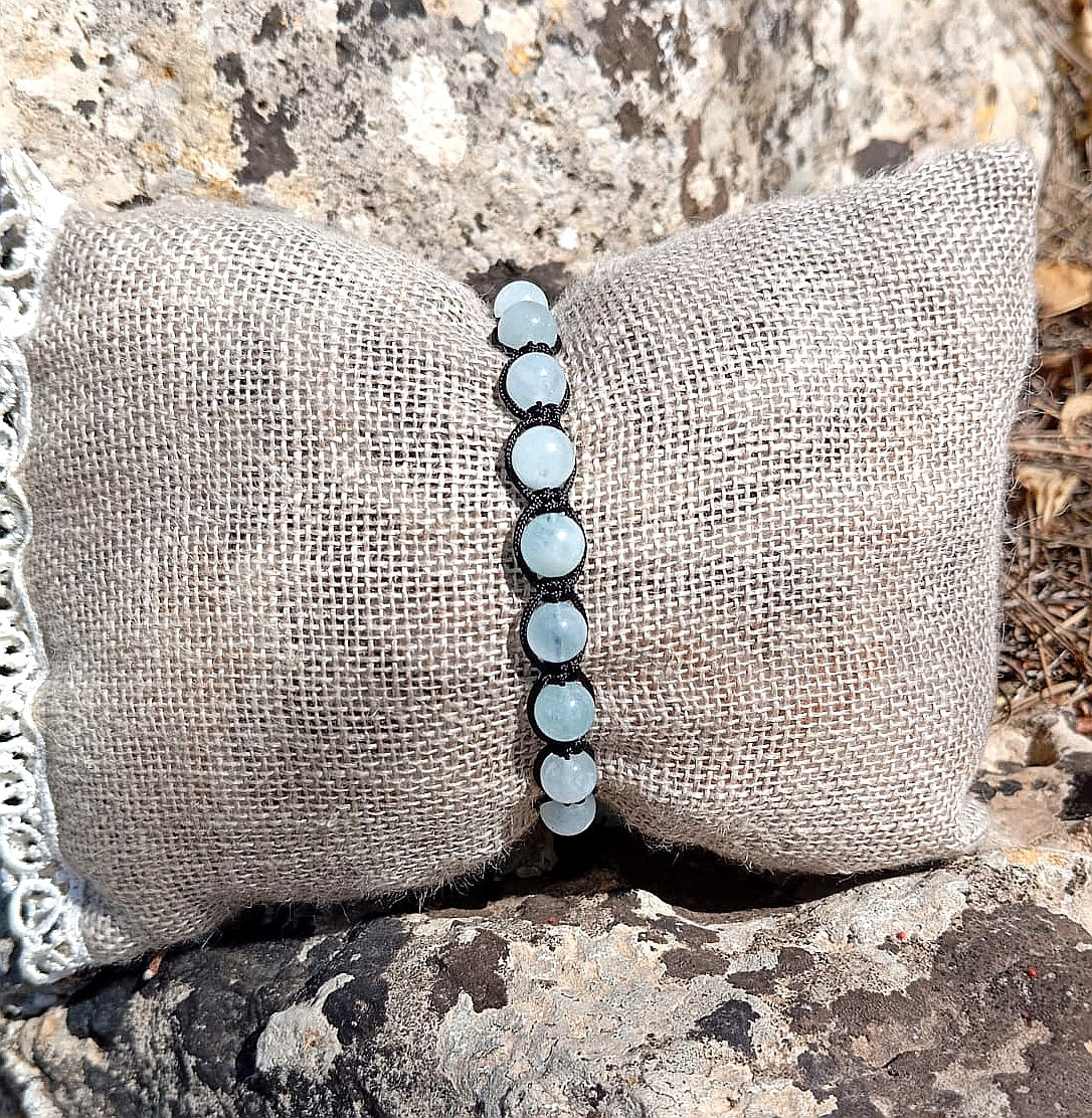 Bracciale Tibetano Acquamarina