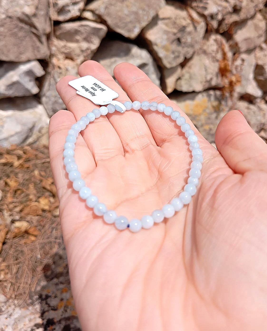 Bracciale Acquamarina 4mm