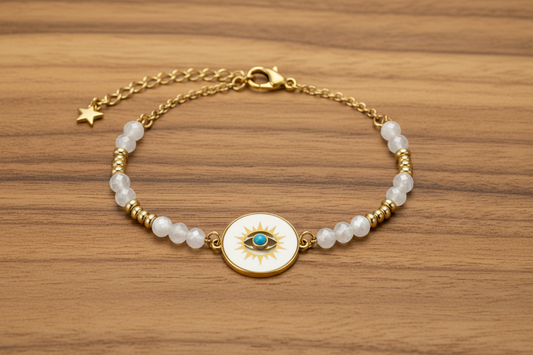 Bracciale Medaglione di Protezione Pietra di Luna
