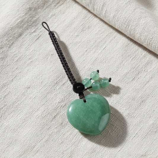 Charm Cuore Avventurina Verde (Fortuna e Guarigione)