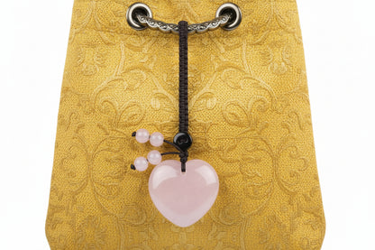 Charm Cuore Quarzo Rosa (Amore Incondizionato)