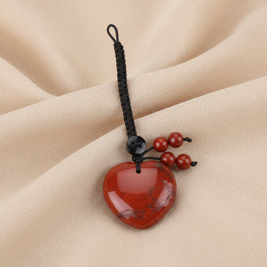 Charm Cuore Diaspro Rosso (Radicamento ed Energia Vitale)