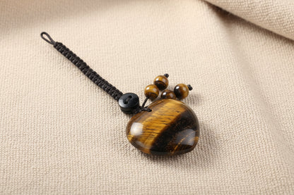 Charm Cuore Occhio di Tigre (Coraggio e Chiarezza)