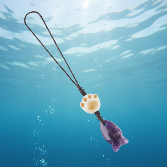 Charm Pesce Ametista (Chiarezza Mentale e Intuizione)