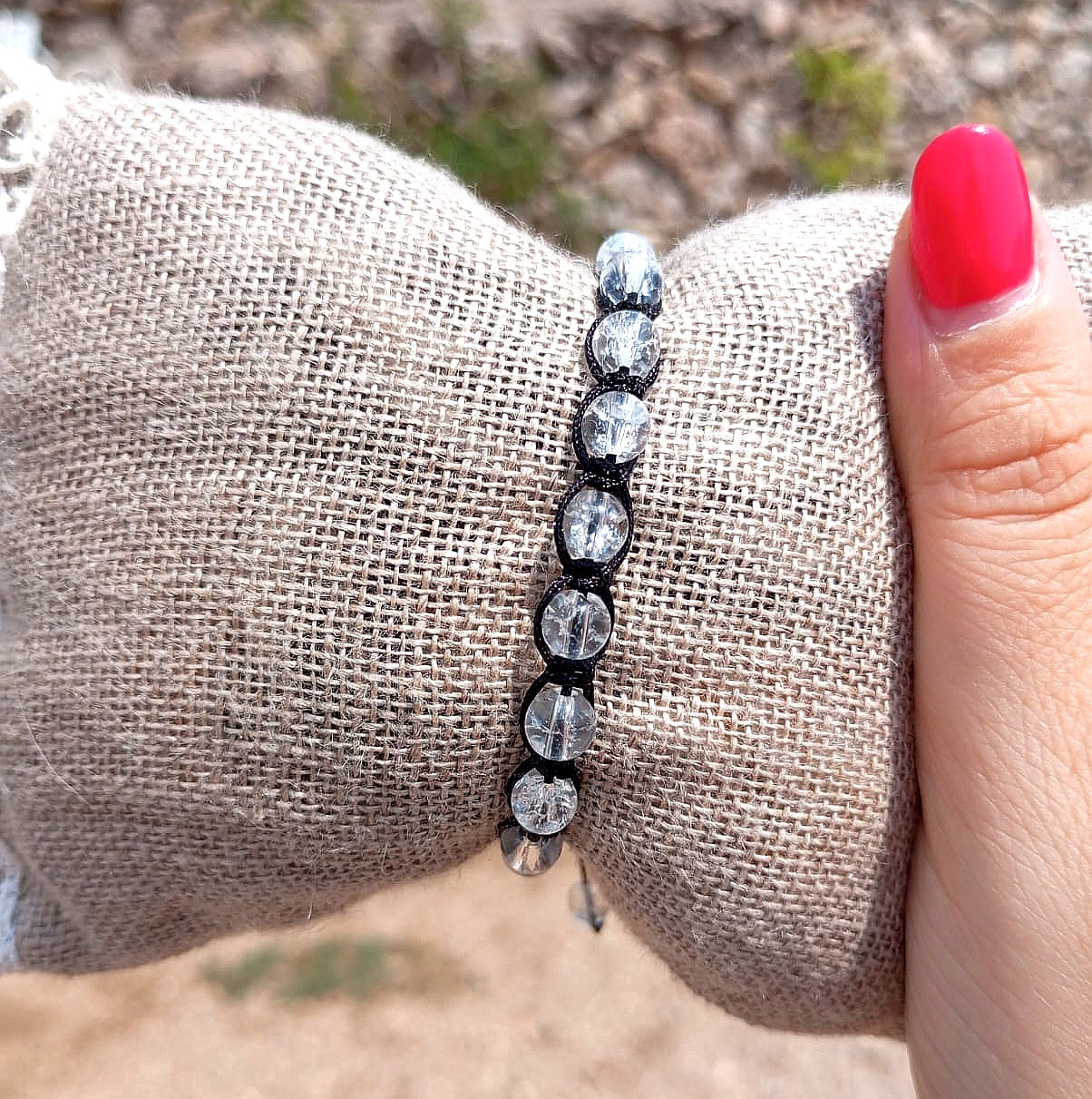 Bracciale Tibetano Cristallo di Rocca