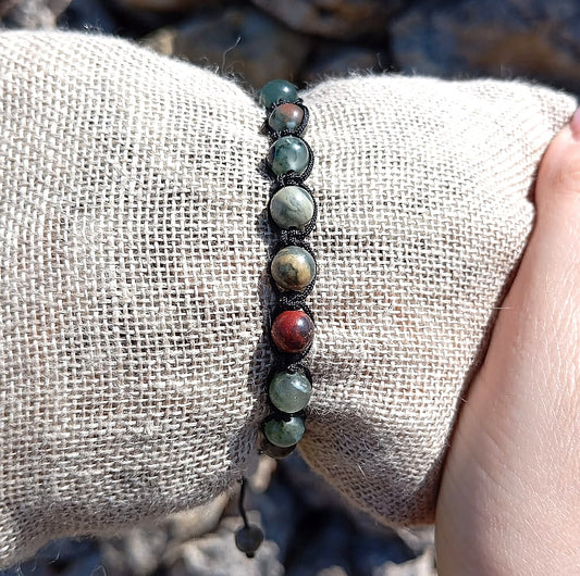 Bracciale Tibetano Diaspro Eliotropio