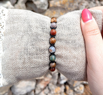 Bracciale Tibetano Diaspro Oceano