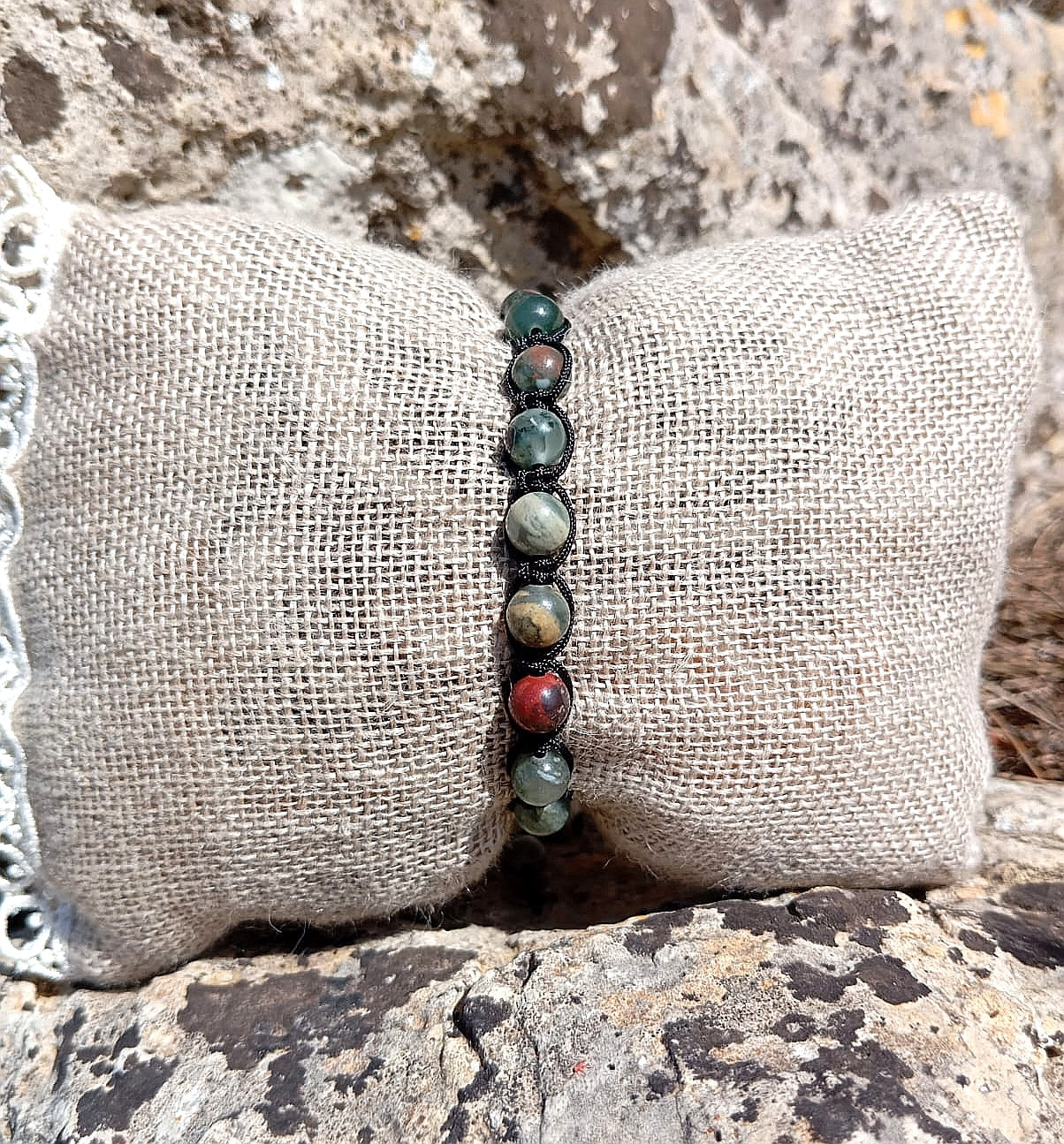 Bracciale Tibetano Diaspro Eliotropio