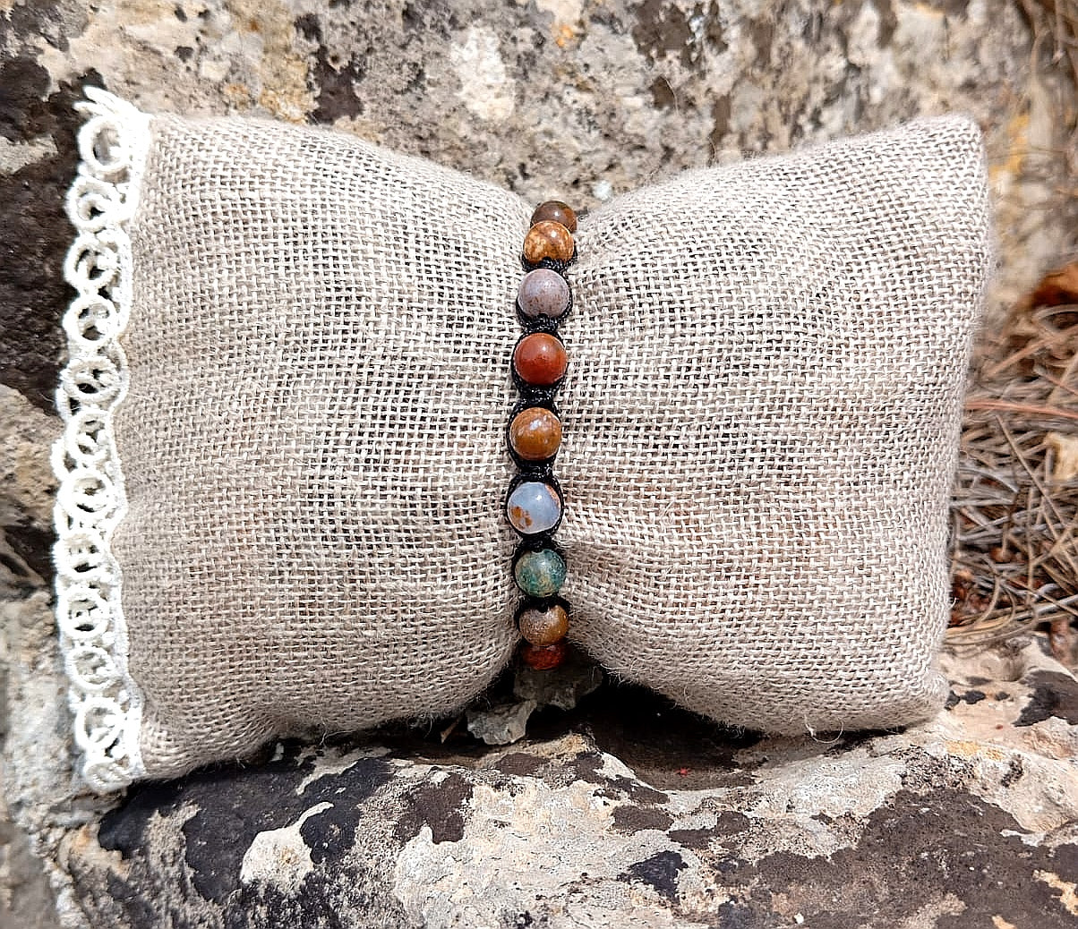 Bracciale Tibetano Diaspro Oceano