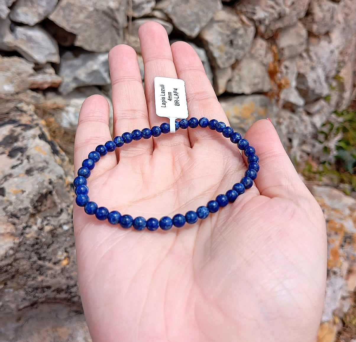 Bracciale Lapislazzuli 4mm