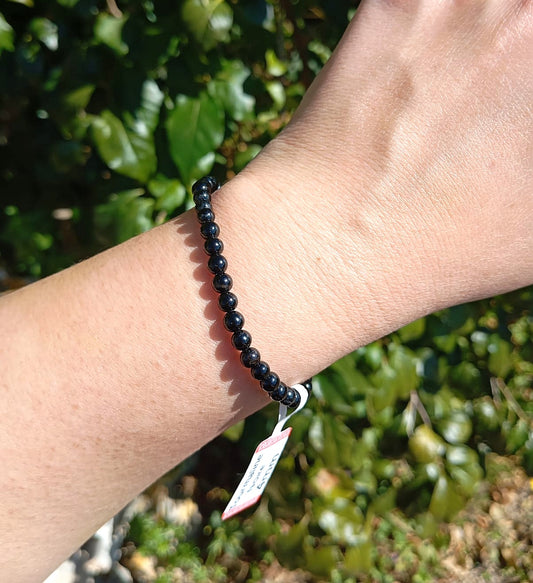 Bracciale Tormalina Nera 4mm